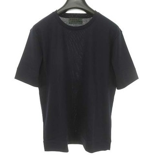 ナノユニバース(nano・universe)のFORMAL JERSEY クルーネック カットソー Tシャツ XL ネイビー(Tシャツ/カットソー(半袖/袖なし))