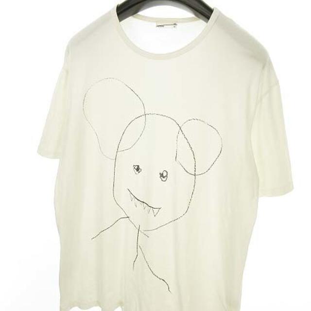 LAD MUSICIAN(ラッドミュージシャン)の18SS BIG T-SHIRT 落書き プリント Tシャツ 42 ホワイト メンズのトップス(Tシャツ/カットソー(半袖/袖なし))の商品写真