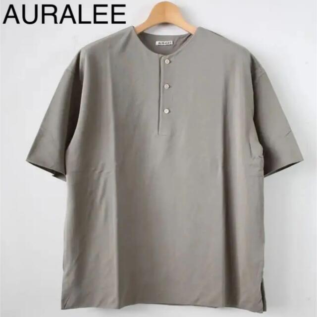 AURALEE(オーラリー)のAURALEE HIGH GAUGE HENLEY NECK Tシャツ メンズのトップス(Tシャツ/カットソー(半袖/袖なし))の商品写真