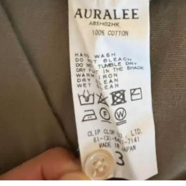 AURALEE(オーラリー)のAURALEE HIGH GAUGE HENLEY NECK Tシャツ メンズのトップス(Tシャツ/カットソー(半袖/袖なし))の商品写真
