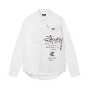 ステューシー(STUSSY)のstussy world tour shirt M white (シャツ)