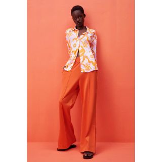 ザラ オレンジ カジュアルパンツ(レディース)の通販 100点以上 | ZARA