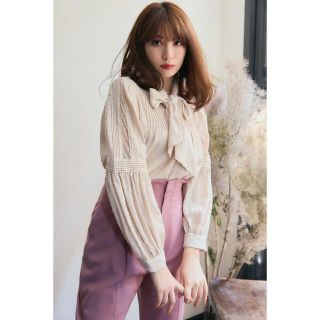 ハーリップトゥ(Her lip to)のBow-Tie Lace Trimming Blouse herlipto(シャツ/ブラウス(長袖/七分))