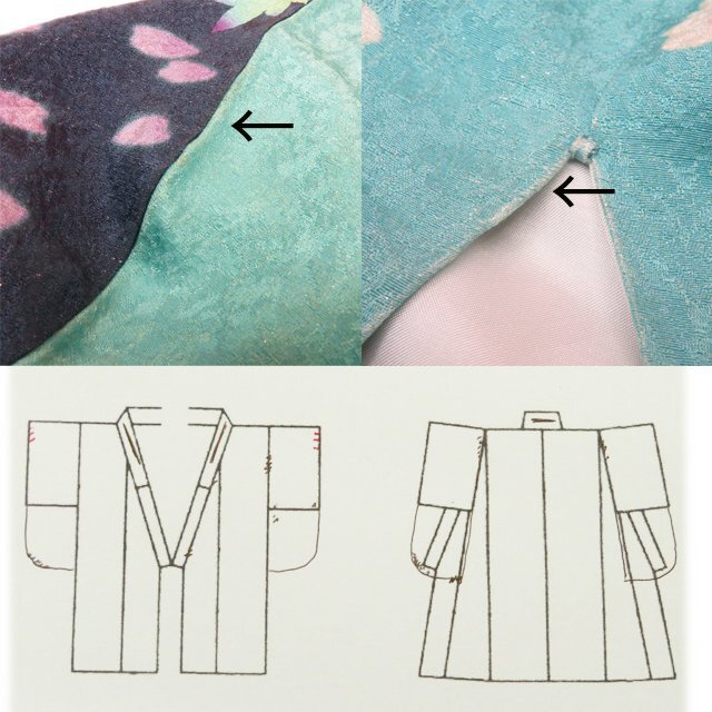 振袖 着物 正絹 桜模様 金駒刺繍 銀通し トール A767-4 L 振袖 着物 正絹 桜模様 金駒刺繍 銀通し トール A767-4 L