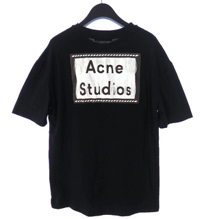 ACNE - アクネ ストゥディオズ リバースラベルパッチ ボックス Tシャツ XS ブラック