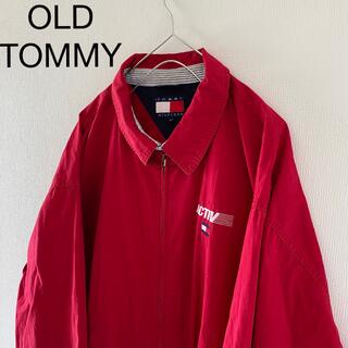 トミー(TOMMY)のOLDTOMMYオールドトミースイングトップxlXL赤レッドメンズ長袖ジャケット(ナイロンジャケット)