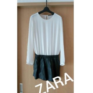 ザラ(ZARA)のZARA★シフォン切り替えオールインワン(オールインワン)