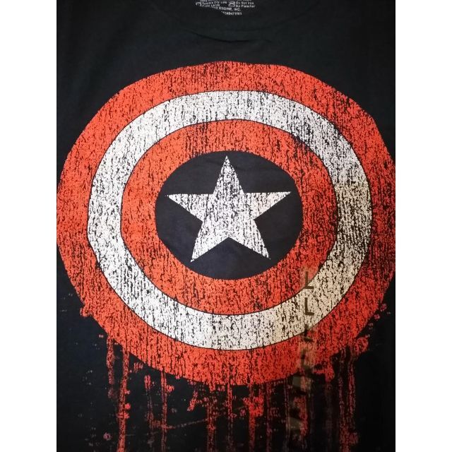 MARVEL(マーベル)のキャプテンアメリカ　Tシャツ　Ｌサイズ　マーベル　marvel　アメコミ * メンズのトップス(Tシャツ/カットソー(半袖/袖なし))の商品写真