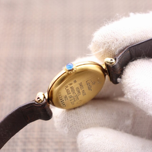 Cartier(カルティエ)の正規品【新品電池】カルティエ マストコリゼ/ヴェルメイユ 動作良好 トリニティ レディースのファッション小物(腕時計)の商品写真