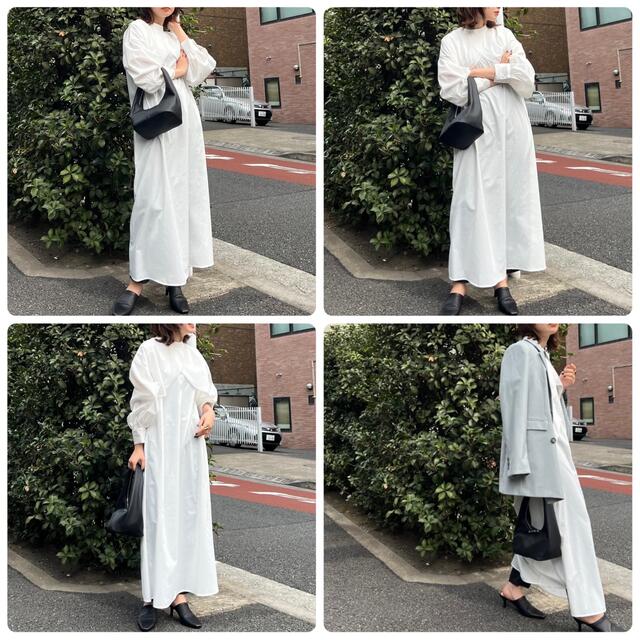 新品タグ付き y/m×村岡美里 イム ブロードケープワンピ シャツワンピース 白