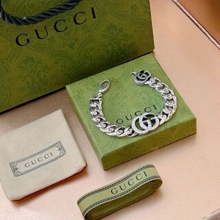 Gucci - 正規品 グッチ チェーンリンクブレスレット シルバー925(size17)