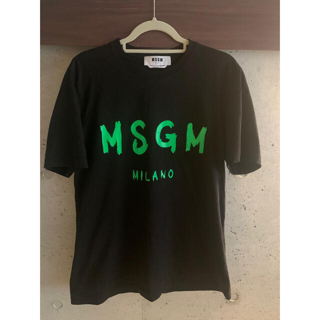 MSGM ブラックロゴ　tシャツ