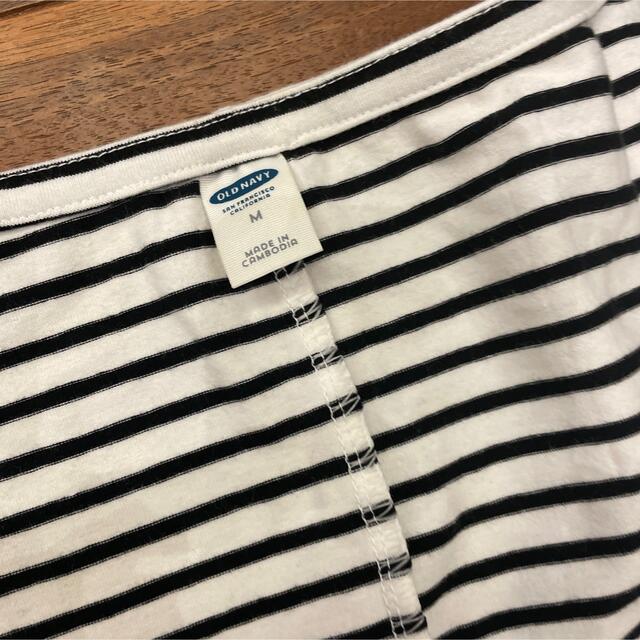 Old Navy(オールドネイビー)の【レディース】OLD NAVY  ボーダー　白黒　ワンピース　 Mサイズ レディースのワンピース(ひざ丈ワンピース)の商品写真