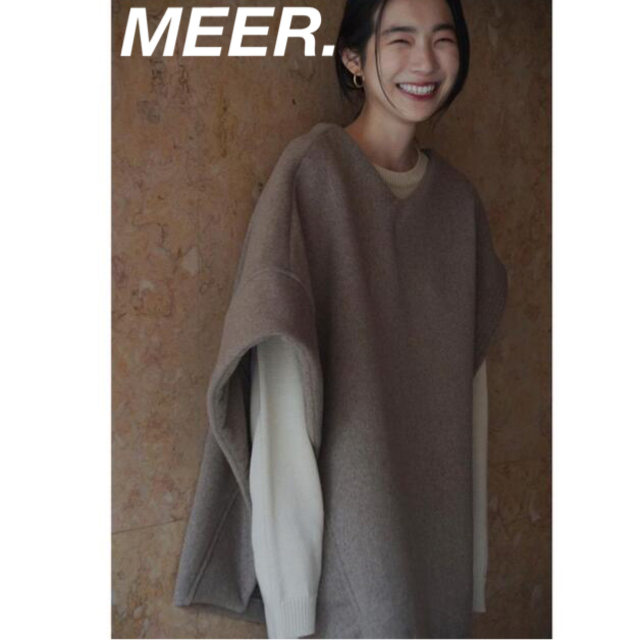 meer. メーアzu ウール コート ケープコート ポンチョ ベスト ジレ