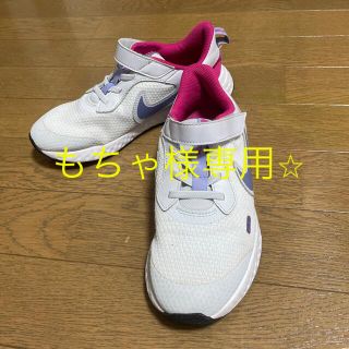 ナイキ(NIKE)のNIKE ナイキ　白×紫×ピンク　メッシュ生地　スニーカー　22.0㎝(スニーカー)