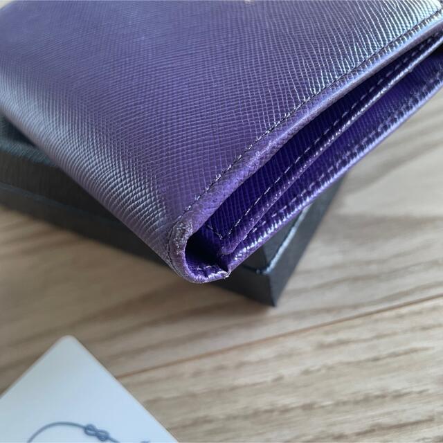 PRADA(プラダ)のPRADA SAFFIANOMETAL VIORA プラダ 三つ折り財布パープル レディースのファッション小物(財布)の商品写真
