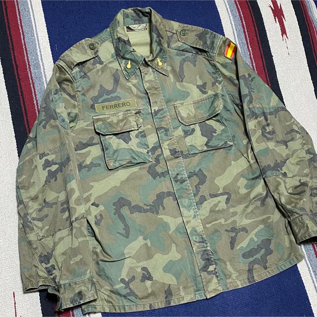 90s 古着 ヴィンテージ ミリタリージャケット スペイン軍 カモフラ 迷彩 メンズのジャケット/アウター(ミリタリージャケット)の商品写真