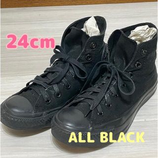 コンバース(CONVERSE)の24cmコンバース チャックテイラー オールスター ハイ ブラック モノクローム(スニーカー)