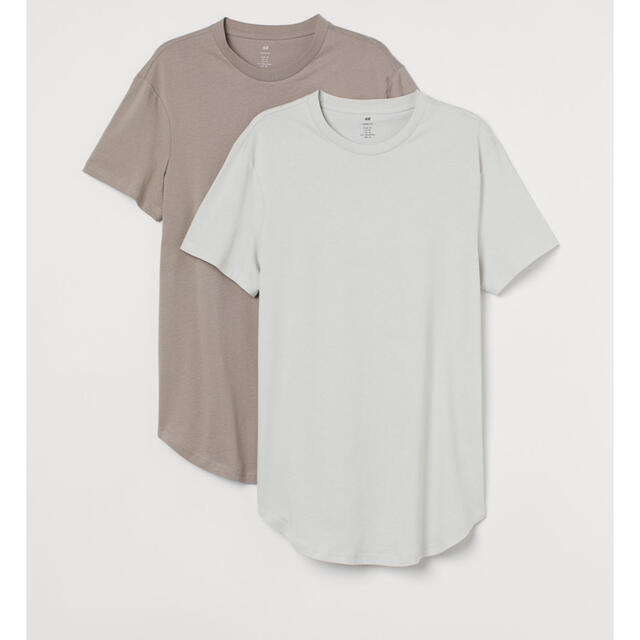 H&M(エイチアンドエム)の新品・H&M・ロングフィットＴシャツ・Ｔシャツ・トップス・カットソー・半袖 レディースのトップス(Tシャツ(半袖/袖なし))の商品写真