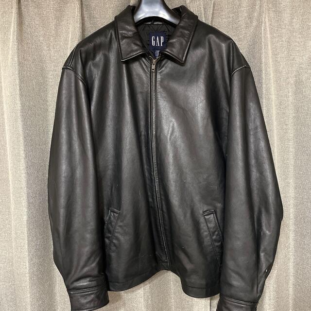 品多く 90s GAP leather black OLD jackets GAP 90s】OLD leather