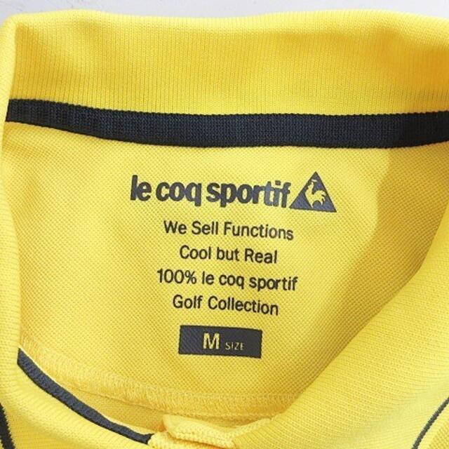 le coq sportif(ルコックスポルティフ)のルコックスポルティフ le coq ゴルフ ポロシャツ 半袖 黄 イエロー M スポーツ/アウトドアのゴルフ(ウエア)の商品写真