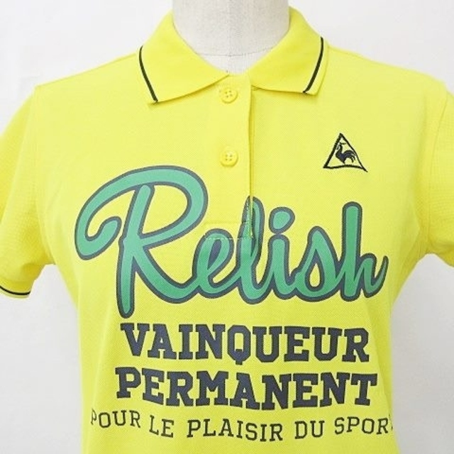 le coq sportif(ルコックスポルティフ)のルコックスポルティフ le coq ゴルフ ポロシャツ 半袖 黄 イエロー M スポーツ/アウトドアのゴルフ(ウエア)の商品写真