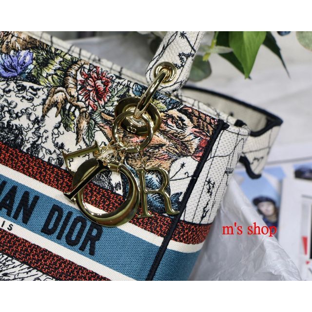 割引価格-Christian Dior DIOR BOOK TOTE オブリーク エンブロイダリー