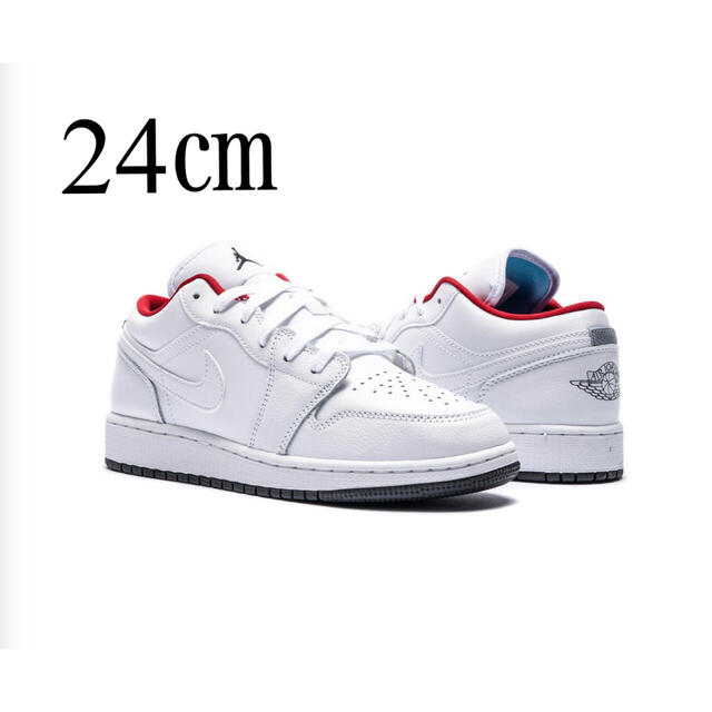 新品】24㎝ NIKE AIR JORDAN 1 LOW GS ホワイト 大特価 www.panda92.fr