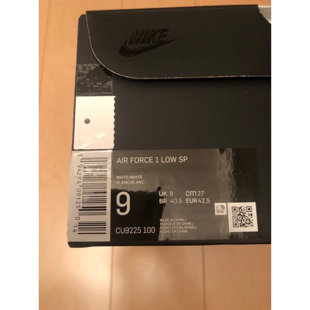 Supreme × Nike Air Force 1 Low 白 27cm