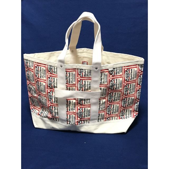 wasted youth budweiser print tote bag