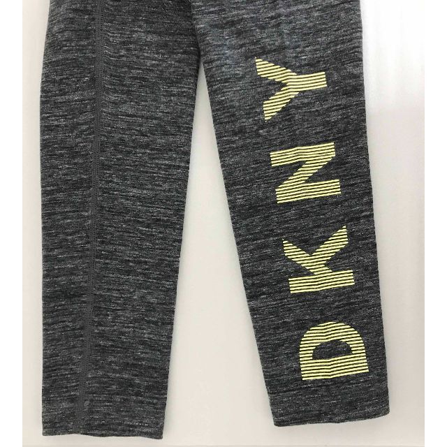 DKNY(ダナキャランニューヨーク)の新品 M ★ DKNY レディース ロゴ レギンス グレー US-S コストコ レディースのレッグウェア(レギンス/スパッツ)の商品写真