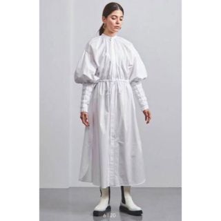 HYKE - GATHERED BALLOON SLEEVE SHIRT DRESSの通販 by