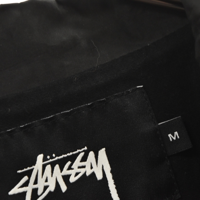 STUSSY(ステューシー)のSTUSSY ステューシー バックロゴプリント ナイロンコーチジャケット ブルゾン ブラック 115353 メンズのジャケット/アウター(フライトジャケット)の商品写真