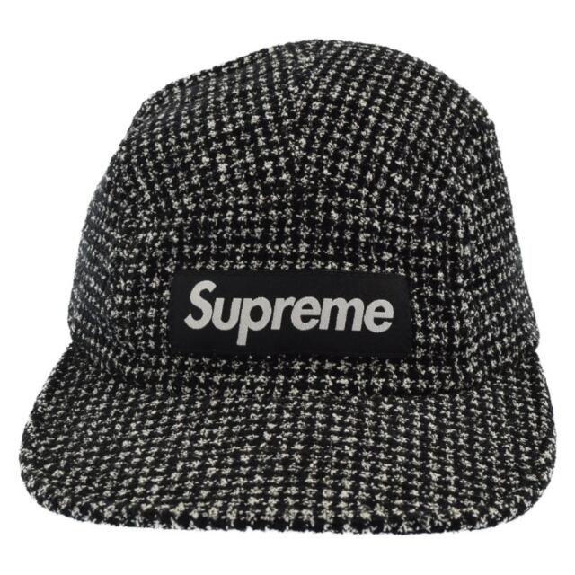 SUPREME シュプリーム 17AW Boucle Houndstooth Camp Cap ブークレ ハウンズトゥース キャンプキャップ ブラック