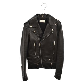 サンローラン(Saint Laurent)のSAINT LAURENT PARIS サンローランパリ 15AW L01 Classic Motorcycle Leather Riders Jacket 397290 Y5YA1 クラシックモーターサイクル ダブルライダースレザージャケット ブラック(ライダースジャケット)