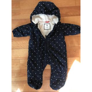 プチバトー(PETIT BATEAU)のプチバトー　ジャンプスーツ　カバーオール　ボアコート　70〜80cm  12m(カバーオール)