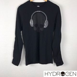 ハイドロゲン(HYDROGEN)の美品 ハイドロゲン 長袖Tシャツ ブラック サイズL(Tシャツ/カットソー(七分/長袖))