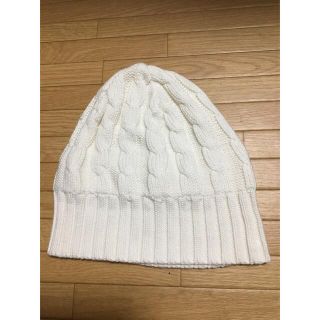 ギャップ(GAP)のGAP  白今ニット帽　46cm〜48cm(帽子)