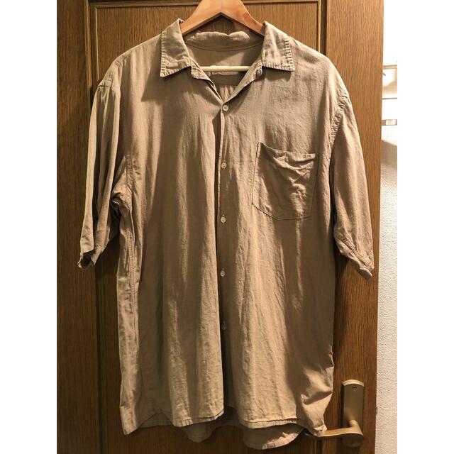 20ss comoli ベタシャン オープンカラーシャツ KHAKI サイズ3 - T