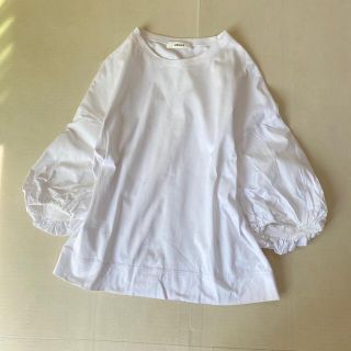 ロンハーマン(Ron Herman)の美品✨エブール カットソー 秋服 バルーンスリーブ 綿 ハイゲージ 日本製(シャツ/ブラウス(長袖/七分))