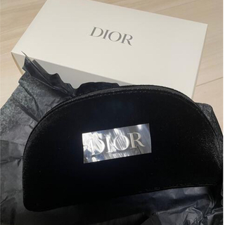 ディオール(Dior)のDIORディオール ノベルティポーチ ブラック ベロア 限定品(ポーチ)