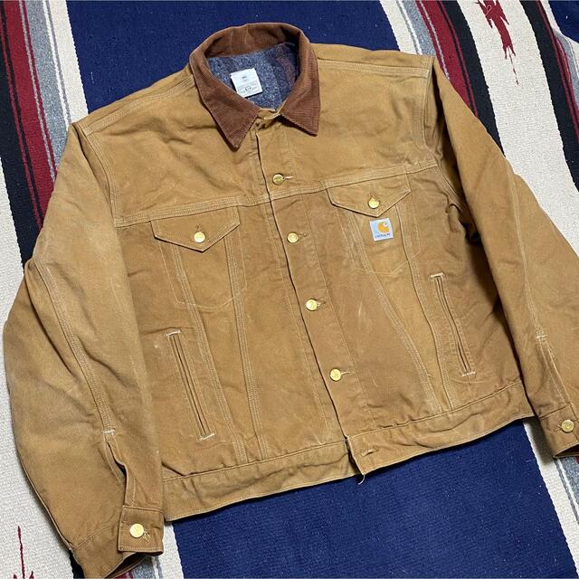 carhartt(カーハート)の90s 古着 カーハート ダック地 ジャケット USA製 コーデュロイ ロゴタグ メンズのジャケット/アウター(ブルゾン)の商品写真