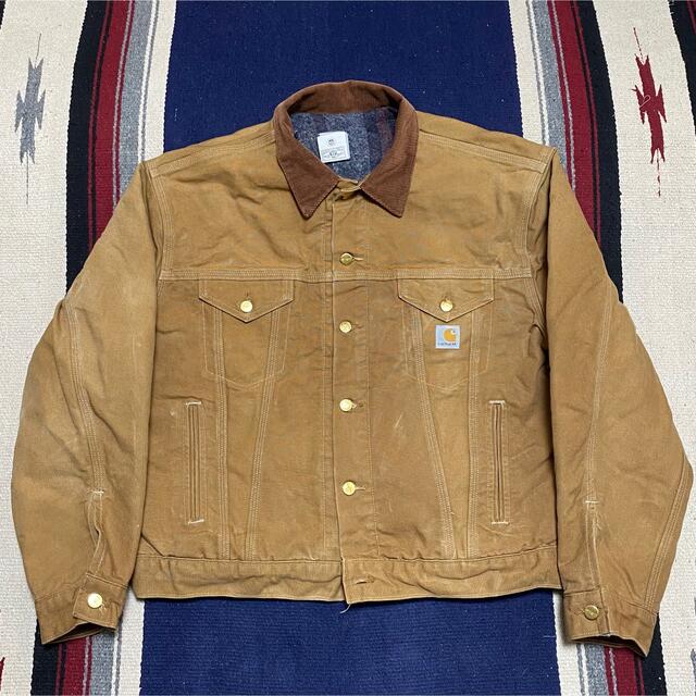 carhartt(カーハート)の90s 古着 カーハート ダック地 ジャケット USA製 コーデュロイ ロゴタグ メンズのジャケット/アウター(ブルゾン)の商品写真