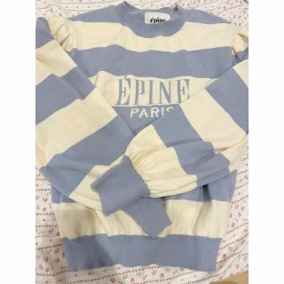 エピヌ(épine)のÉPINE border arm volume knit  エピヌ(ニット/セーター)