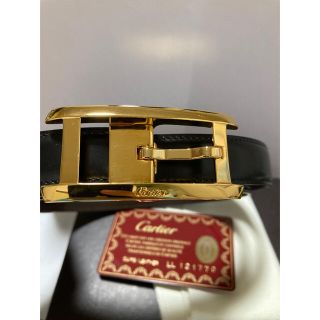 カルティエ(Cartier)のカルティエ　レディースベルト　ブラック/ブラウン　ゴールドバックル(ベルト)