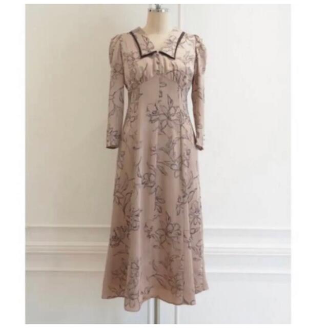 Limoges Floral Midi Dress beige herlipto