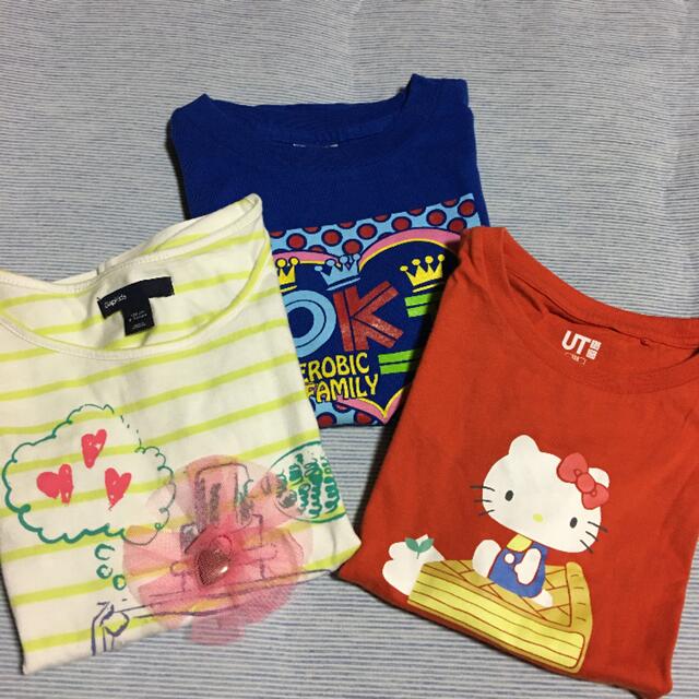 GAP Kids(ギャップキッズ)の女の子　キッズ　Tシャツ　120cmサイズ　3枚セット キッズ/ベビー/マタニティのキッズ服女の子用(90cm~)(Tシャツ/カットソー)の商品写真