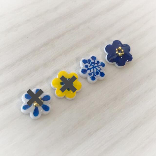 北欧 ❁小さいお花のピアスセット❁柄ミックス② simeピアス ハンドメイドのアクセサリー(ピアス)の商品写真