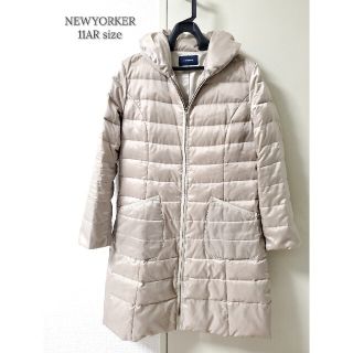 NEWYORKER - ニューヨーカーキルティングコートの通販 by 新品✨美品 輸入品格安 ダウンコート NEWYORKER ロングコート 11号 グレー フォックスファー ダウンジャケット