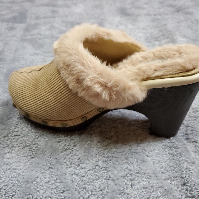 しまむら(シマムラ)のディアフル　プチプラのあや　ファーミュール　ベージュ　LLサイズ レディースの靴/シューズ(ミュール)の商品写真